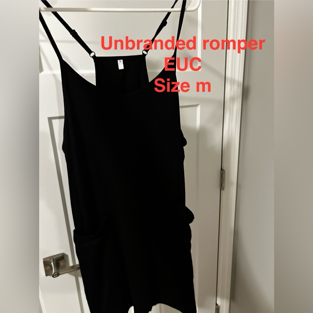 Black Sleeveless Romper